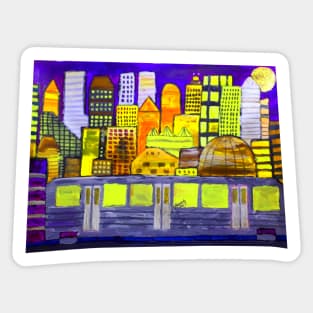 City Grooves Painting Sticker